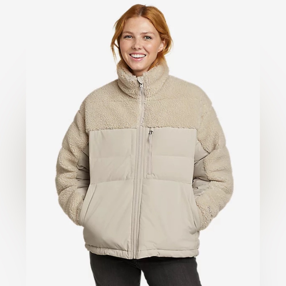 Eddie Bauer Cream Teddy Jacket